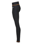 MotoGirl | Mid - Layer Leggings - Black/Orange - Windbreaker - Peak Moto