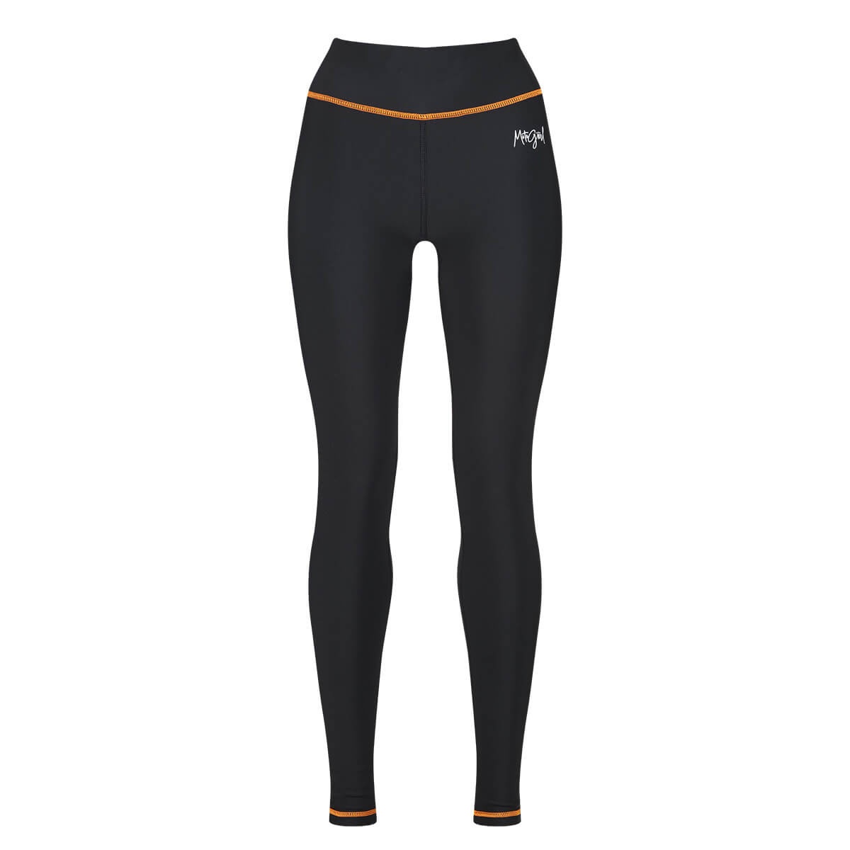 MotoGirl | Mid - Layer Leggings - Black/Orange - Windbreaker - Peak Moto