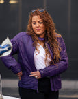 MotoGirl | Valerie Leather Jacket - Purple - Women's Leather Jackets - Peak Moto