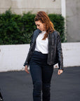 MotoGirl | Valerie Leather Jacket - Purple - Women's Leather Jackets - Peak Moto