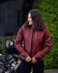 MotoGirl | Valerie Leather Jacket - Purple - Women's Leather Jackets - Peak Moto