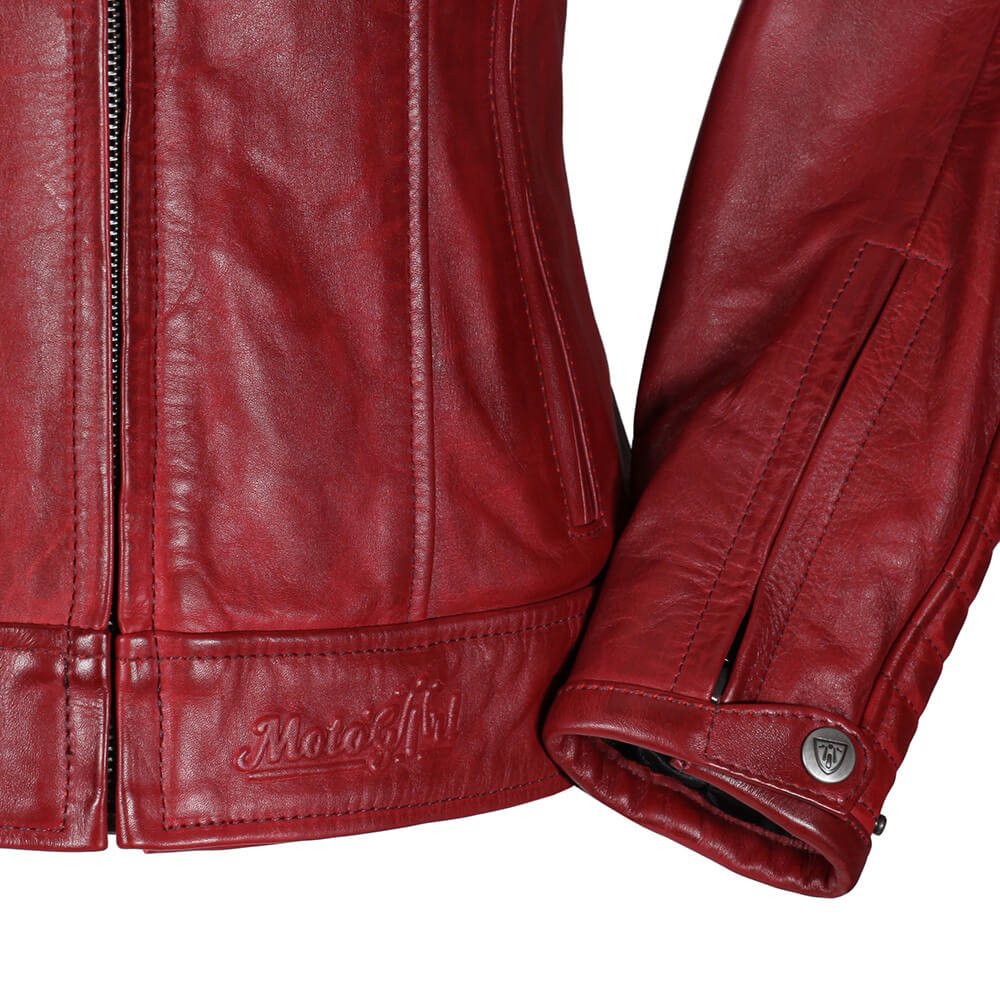 MotoGirl | Valerie Leather Jacket - Red - Women's Leather Jackets - Peak Moto