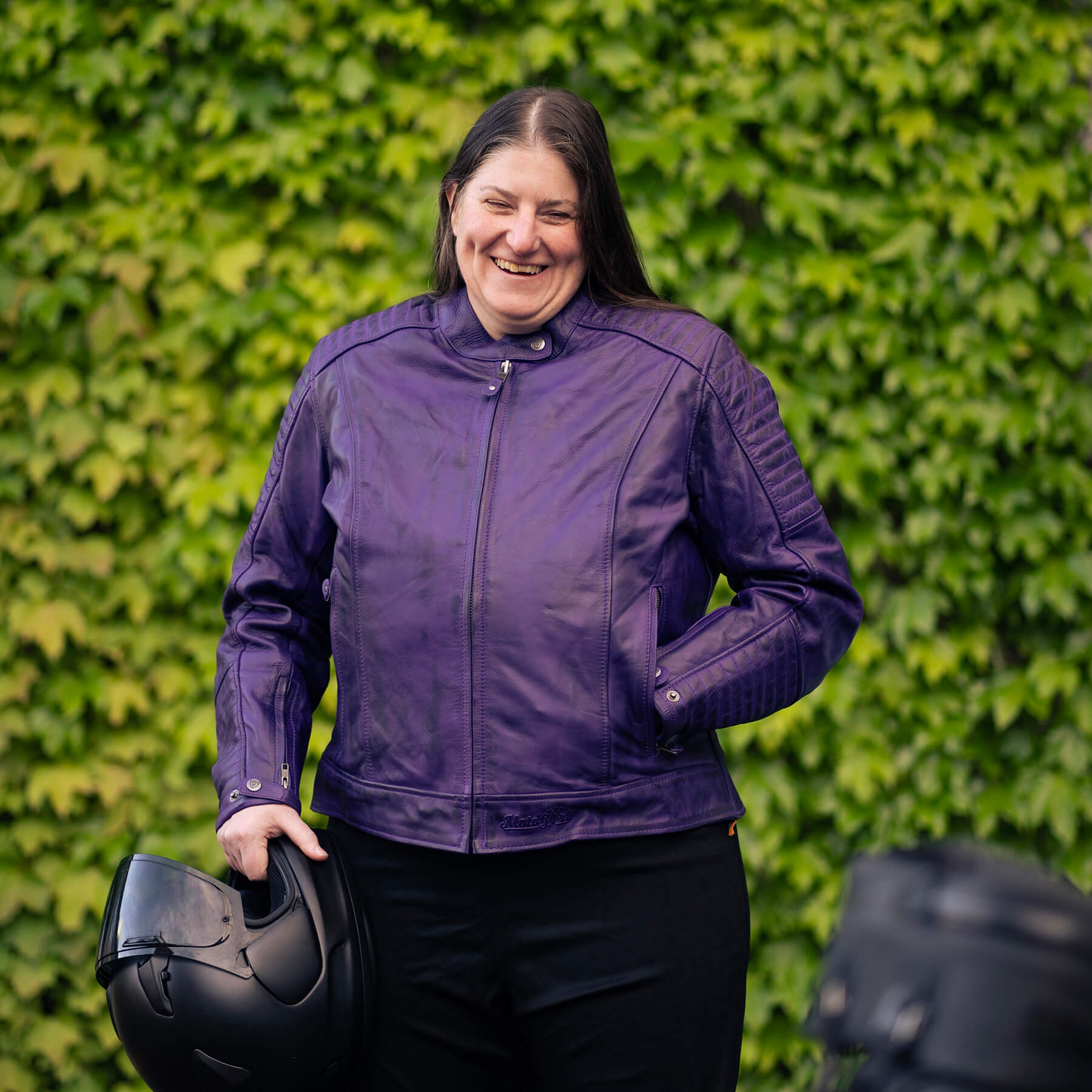 MotoGirl | Valerie Leather Jacket - Purple - Women's Leather Jackets - Peak Moto