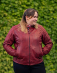 MotoGirl | Valerie Leather Jacket - Purple - Women's Leather Jackets - Peak Moto