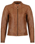 MotoGirl | Valerie Leather Jacket - Camel - Women's Leather Jackets - Peak Moto