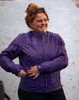 MotoGirl | Valerie Leather Jacket - Purple - Women's Leather Jackets - Peak Moto