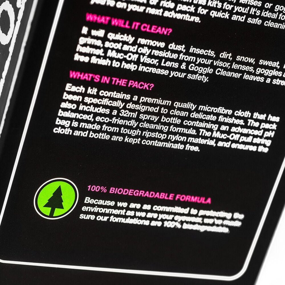 Muc - Off Visor, Lens, & Goggle Cleaning Kit - Helmet Cleaning & Care - Peak Moto