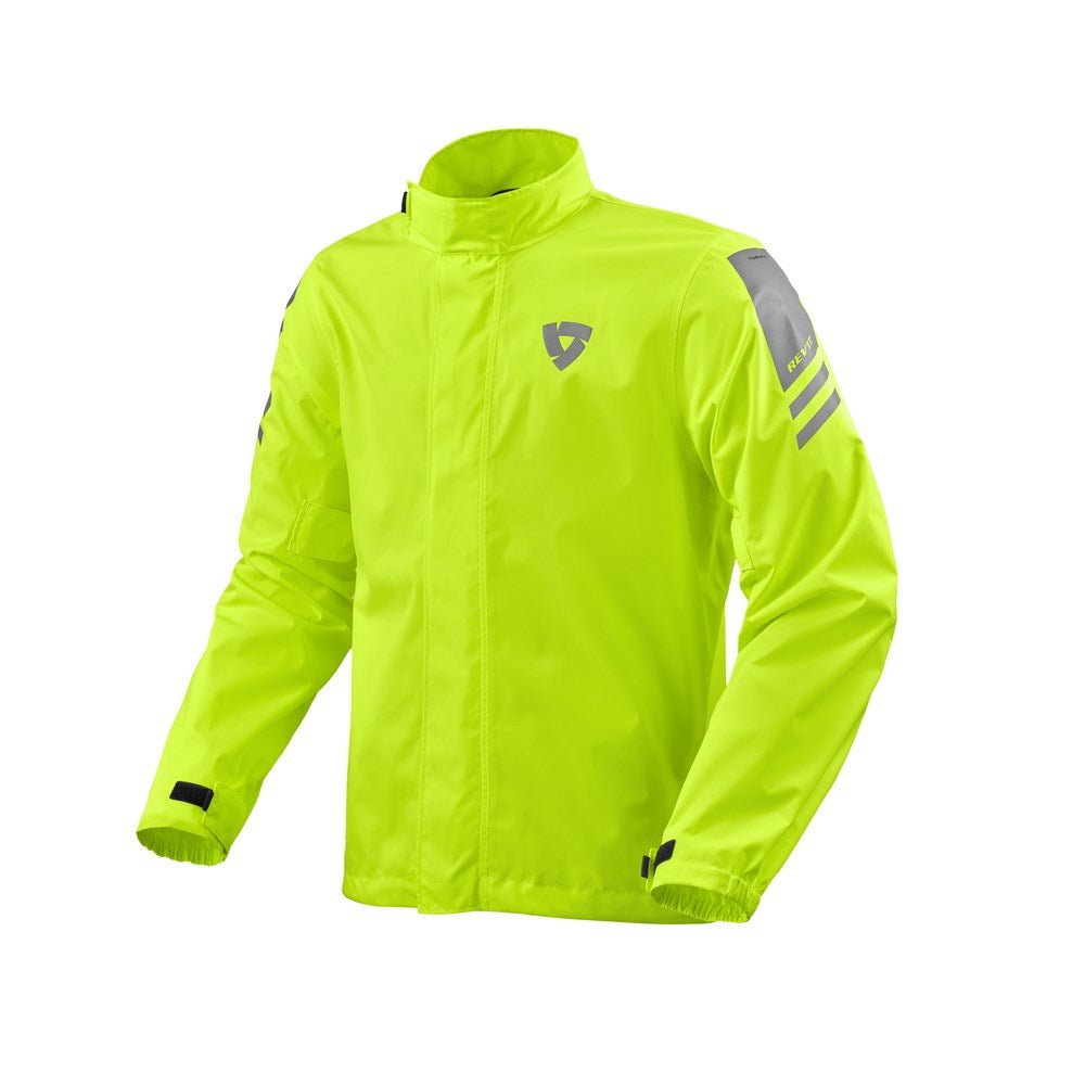 REV'IT! | Cyclone 4 H2O Rain Jacket - Neon Yellow - Rainwear & Safety - Peak Moto