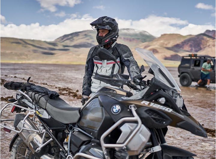 REV'IT! | Dominator 3 GTX Jacket - Silver - Blue - Men's Textile Jackets - Peak Moto