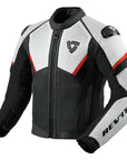 REV'IT! | Jacket Matador - Black - Neon Red - Men's Leather Jackets - Peak Moto