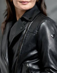 REV'IT! | Liv Ladies Leather Jacket - Black - Women's Leather Jackets - Peak Moto