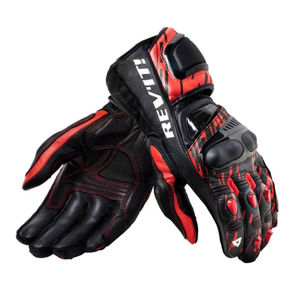 REV'IT! | Quantum 2 Gloves - Neon Red - Black - Gloves - Peak Moto