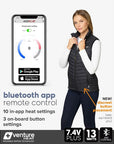 Venture Heat | Women’s Roam 3.0 Insulated Heated Vest with HeatSync™ - XS / AU 8 - Heated Gear - Peak Moto