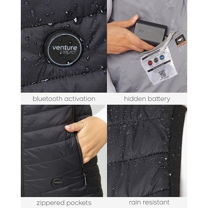Venture Heat | Women’s Roam 3.0 Insulated Heated Vest with HeatSync™ - XS / AU 8 - Heated Gear - Peak Moto