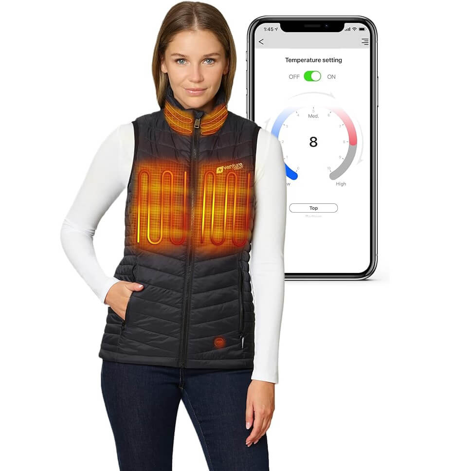 Venture Heat | Women’s Roam 3.0 Insulated Heated Vest with HeatSync™ - XS / AU 8 - Heated Gear - Peak Moto