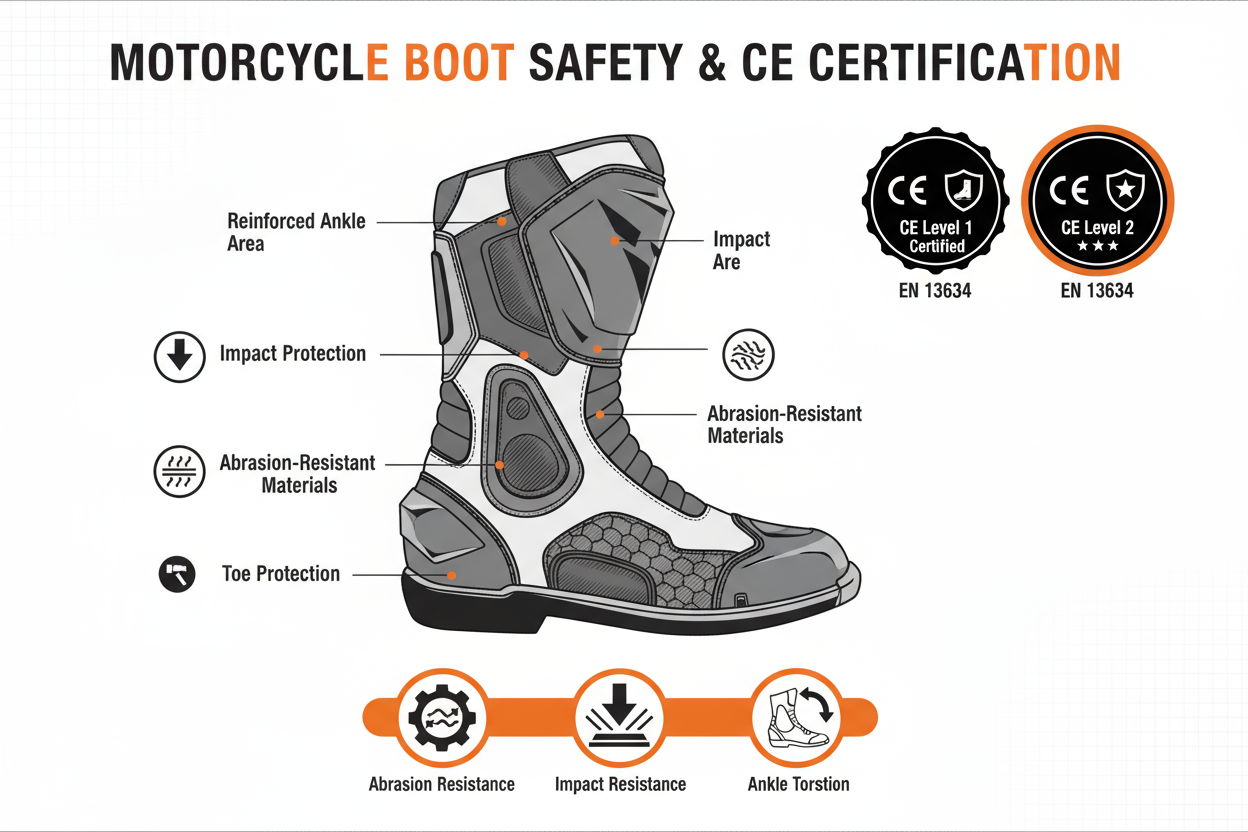 Motorcycle Boot Safety Ratings Explained: Understanding CE Rated Motorcycle Boots