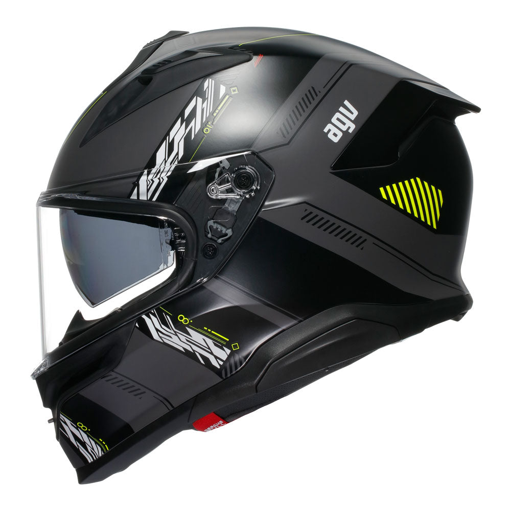 AGV K7 Helmet - Kyber Matt Grey/Fluoro Yellow
