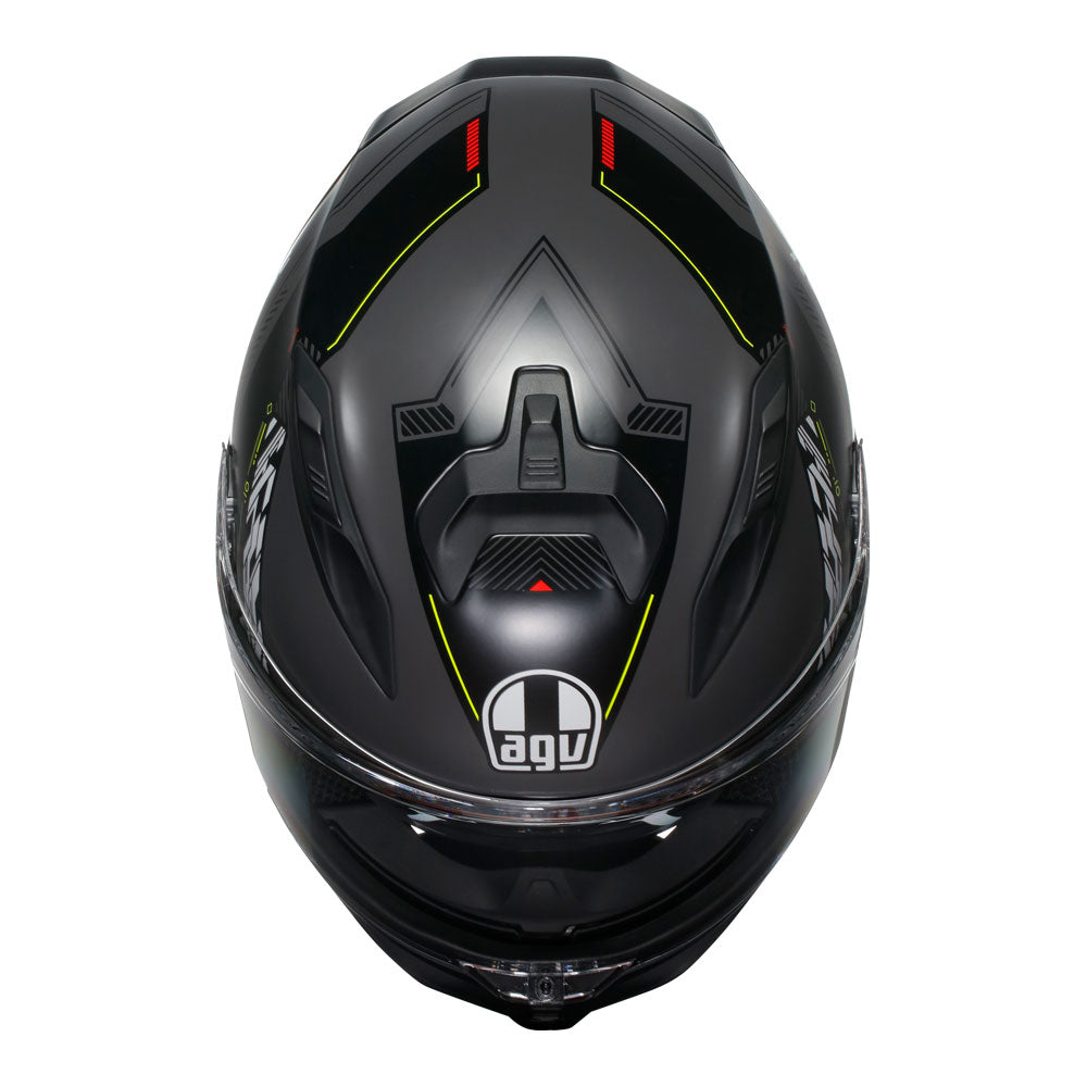 AGV K7 Helmet - Kyber Matt Grey/Fluoro Yellow