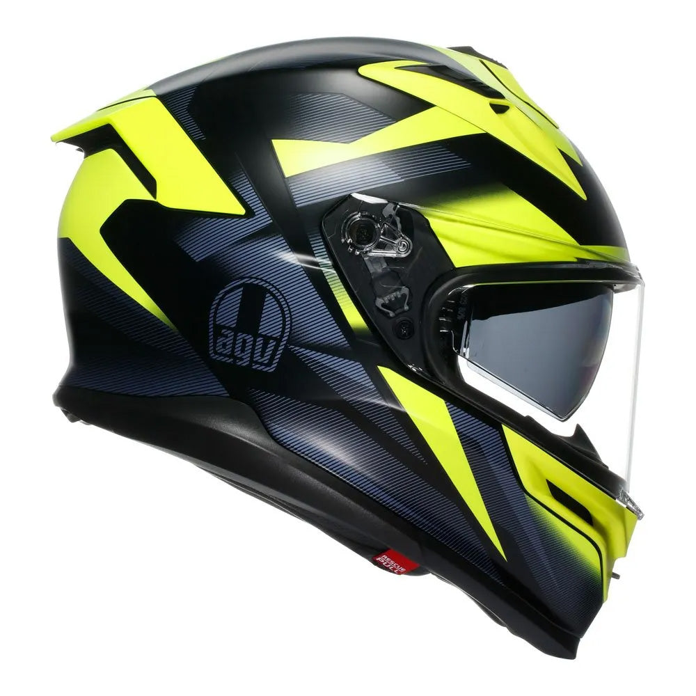 AGV K7 Helmet - Glimpse Black/Fluoro Yellow