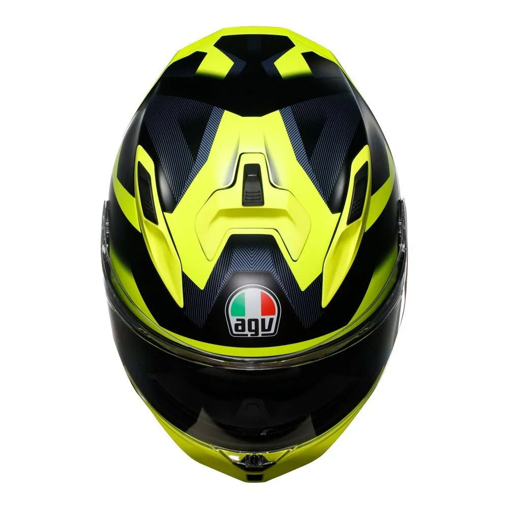 AGV K7 Helmet - Glimpse Black/Fluoro Yellow