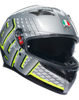AGV K3 Helmet - Fortify Grey/Black/Yellow Fluro