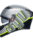 AGV K3 Helmet - Fortify Grey/Black/Yellow Fluro
