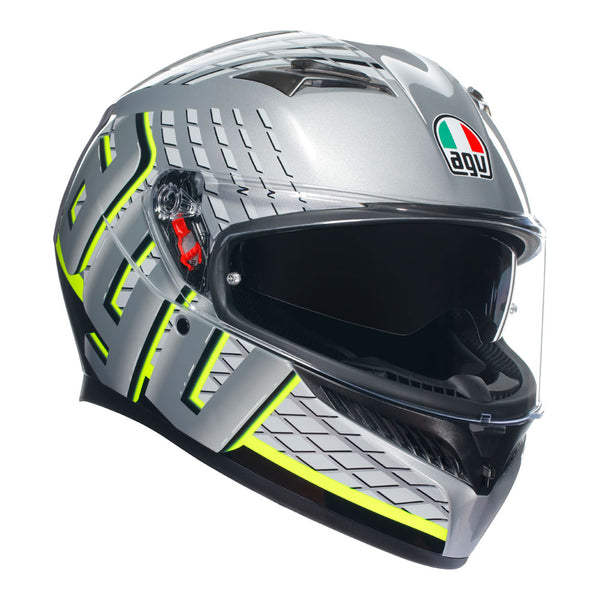 AGV K3 Helmet - Fortify Grey/Black/Yellow Fluro