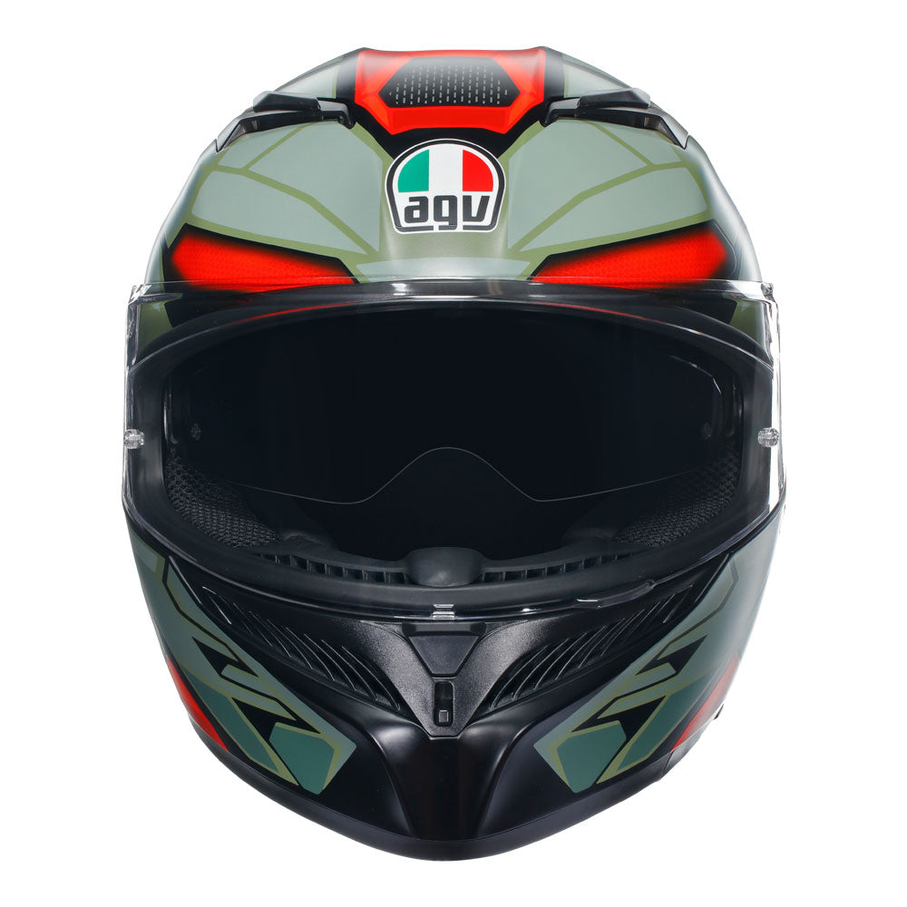 AGV K3 Helmet - Decept Matt Black/Green/Red