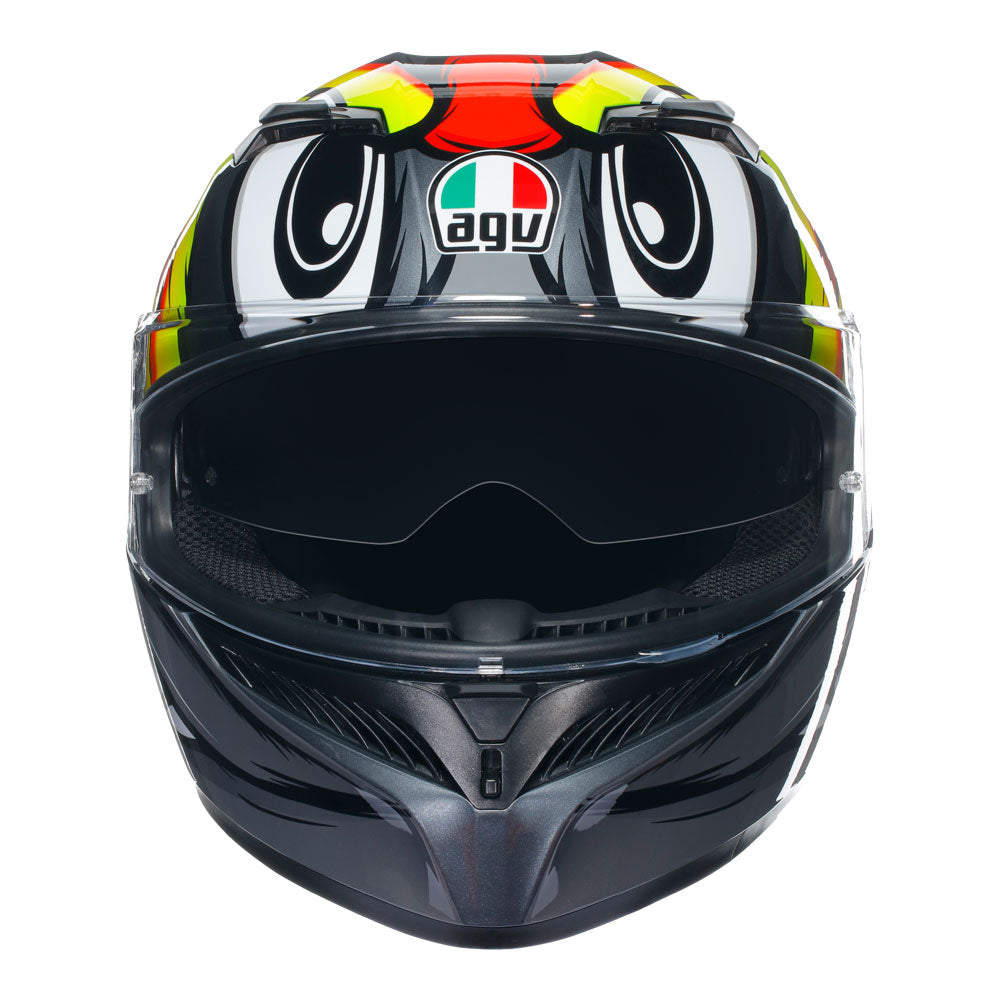 AGV K3 Helmet - Birdy 2.0 Grey/Yellow/Red
