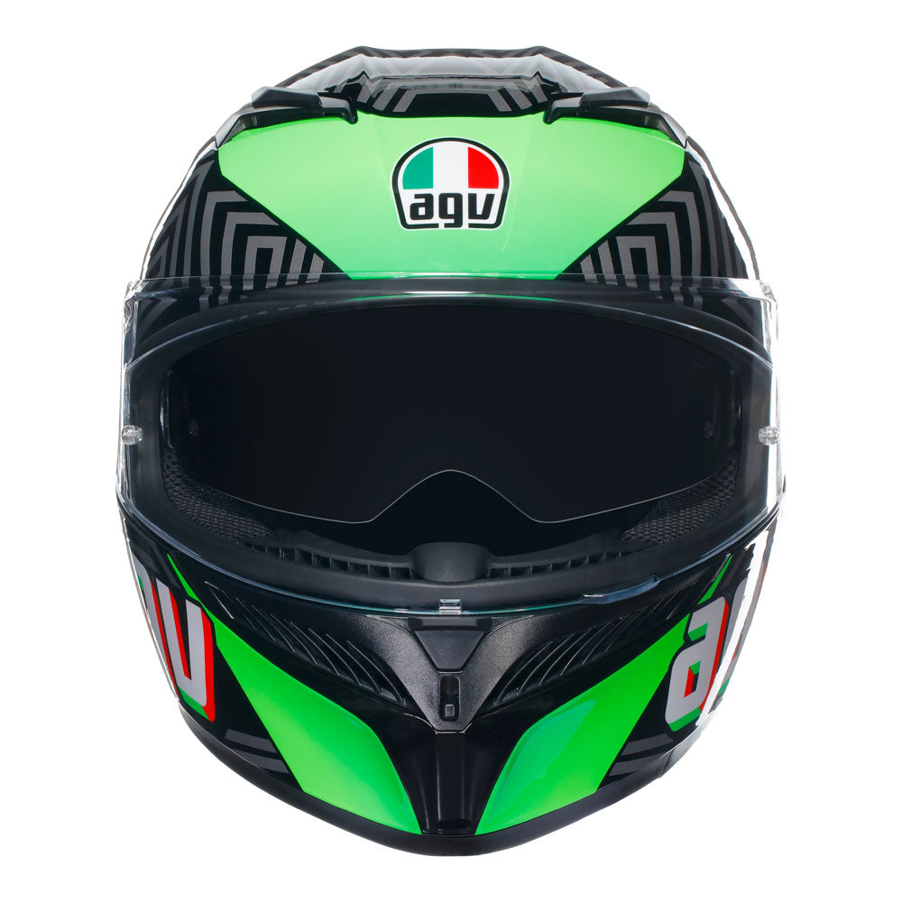 AGV K3 Helmet - Kamaleon Black/Red/Green