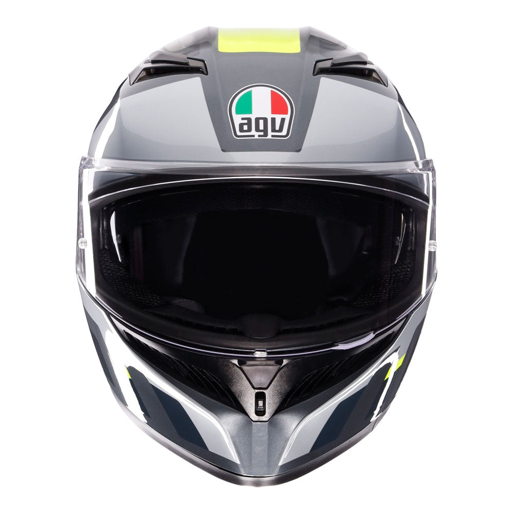 AGV K3 Helmet - Shade Grey/Fluro Yellow
