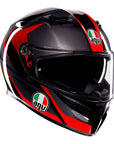 AGV K3 Helmet - Striga Matt Black/Grey/Red