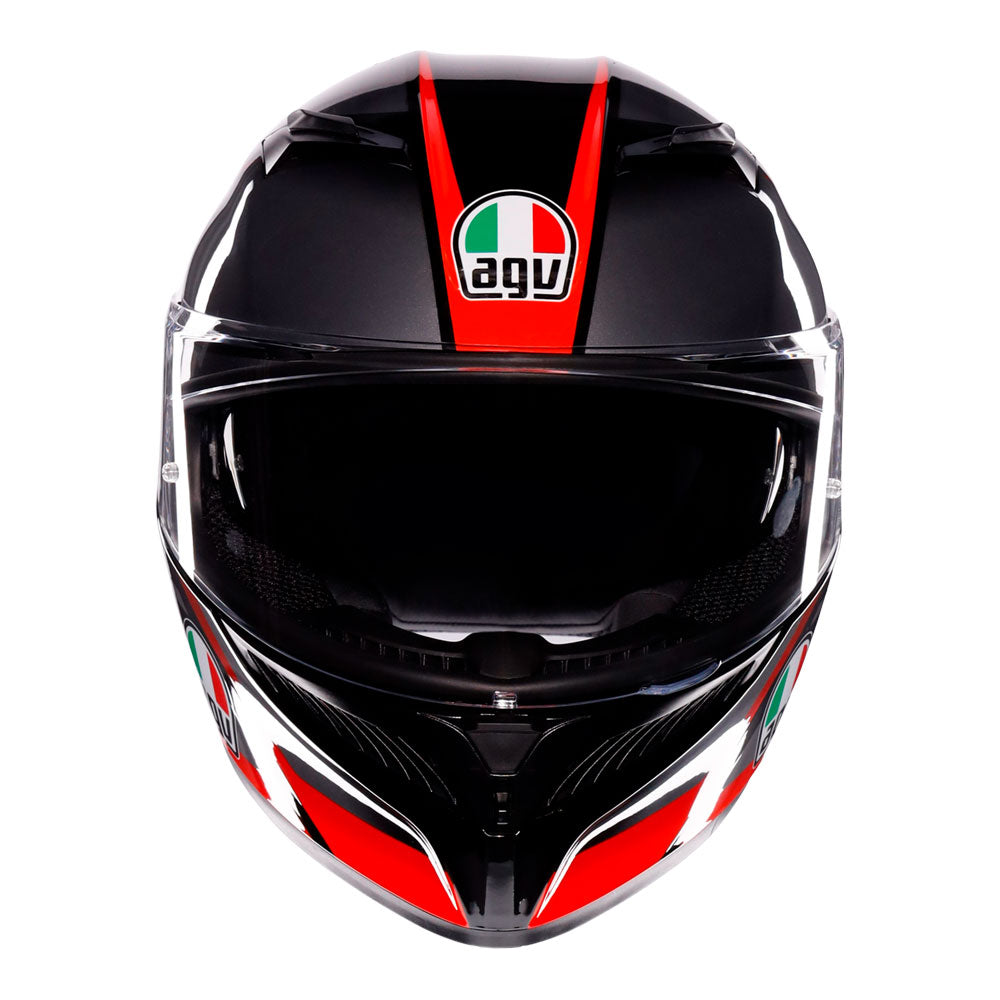 AGV K3 Helmet - Striga Matt Black/Grey/Red