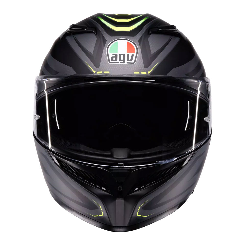 AGV K3 Helmet - Syth Matt Black/Yellow Fluro