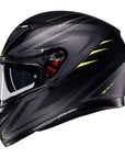 AGV K3 Helmet - Syth Matt Black/Yellow Fluro