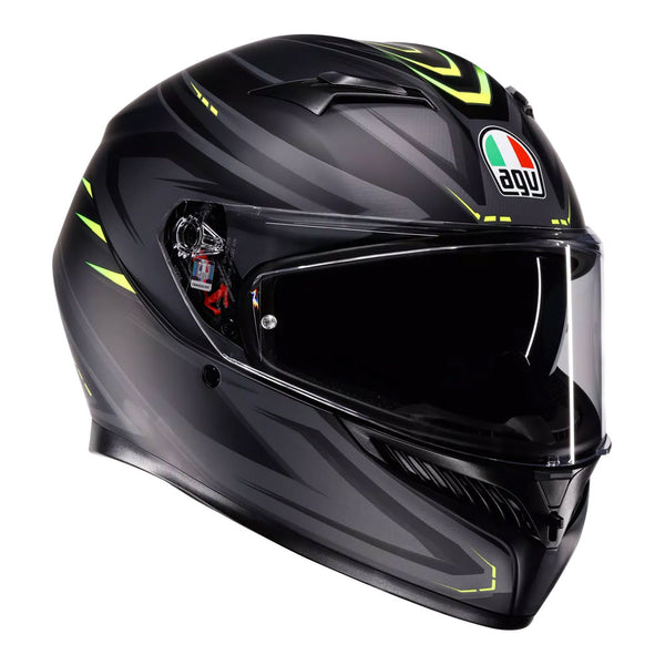 AGV K3 Helmet - Syth Matt Black/Yellow Fluro