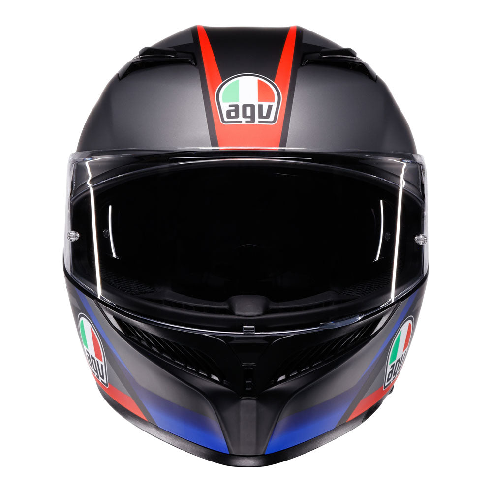 AGV K3 Helmet - Striga Matt Black/Blue/Red