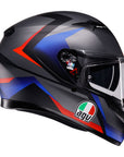 AGV K3 Helmet - Striga Matt Black/Blue/Red