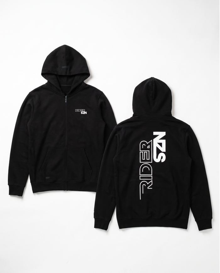 Storm Unisex Zip Up Armoured Hoodie - Black + Silver Reflective