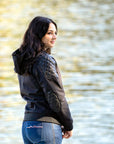 Moto Flecha Negra | Sudadera con capucha Delta Moto para mujer 