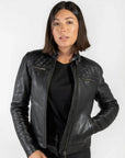 Isla AAA Womens Leather Motorcycle Jacket - FINAL SALE