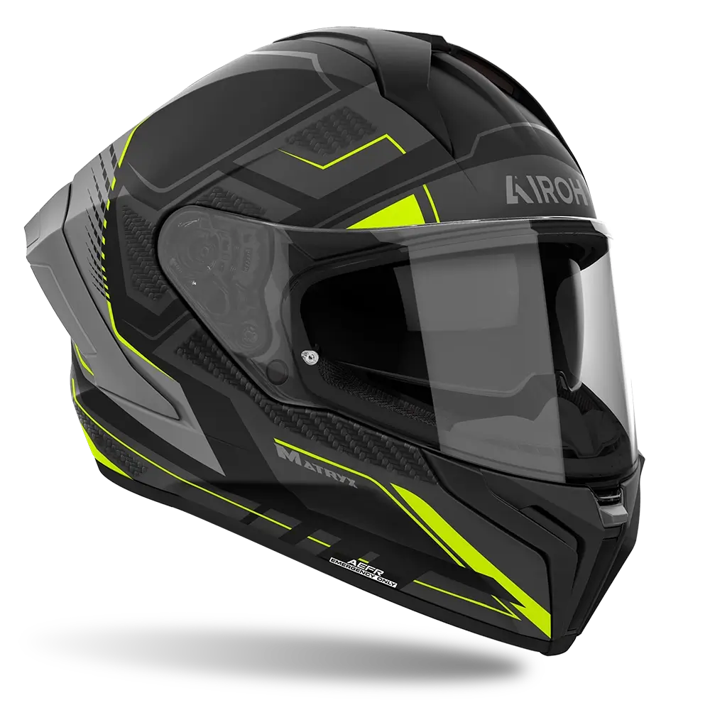 Airoh Matryx Helmet - 'Rocket' Yellow Matt