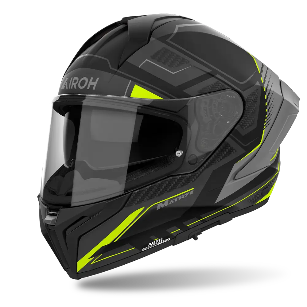 Airoh Matryx Helmet - 'Rocket' Yellow Matt