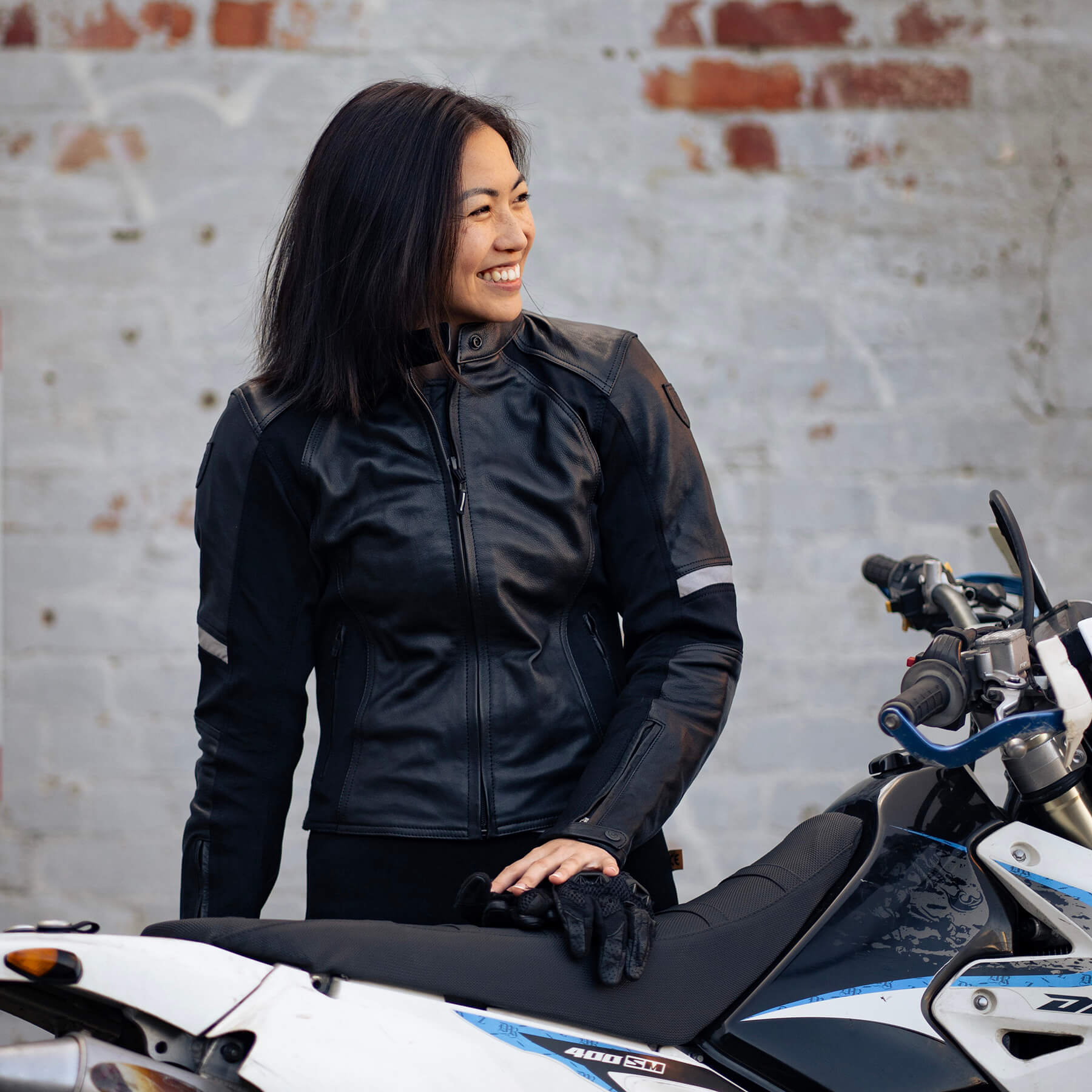 MotoGirl Fiona Leather Jacket Peak Moto