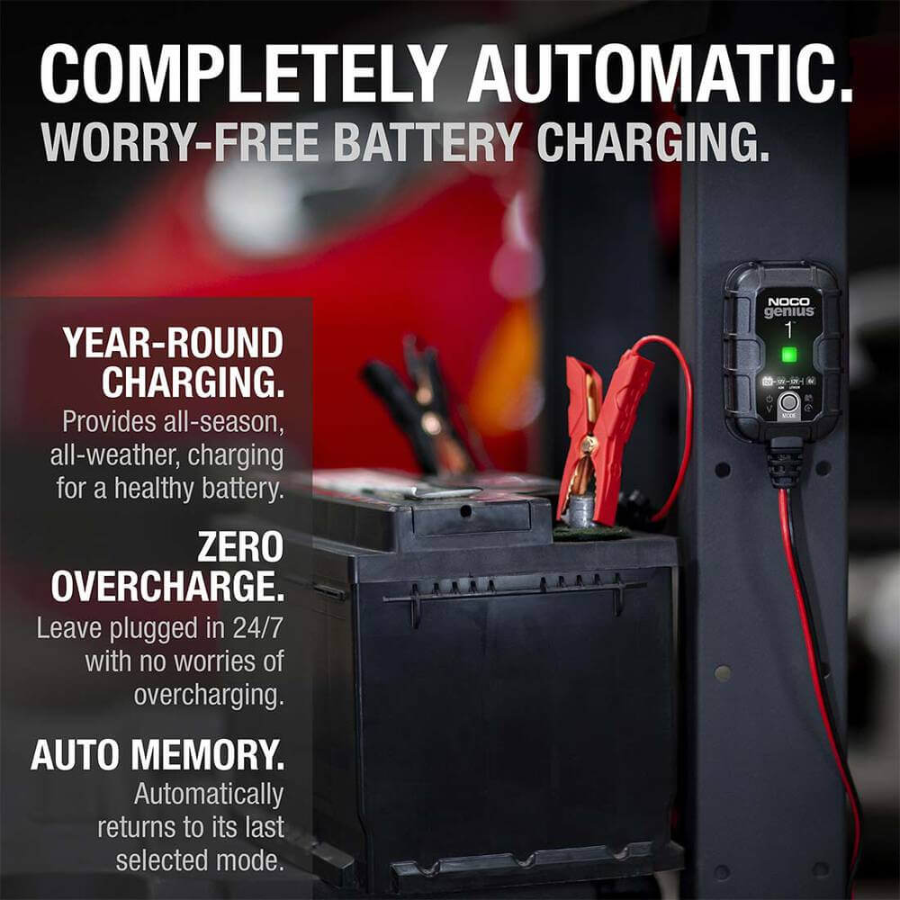 NOCO | Battery Charger for 1Amp 6V/12V Lithium and Lead Acid Batteries