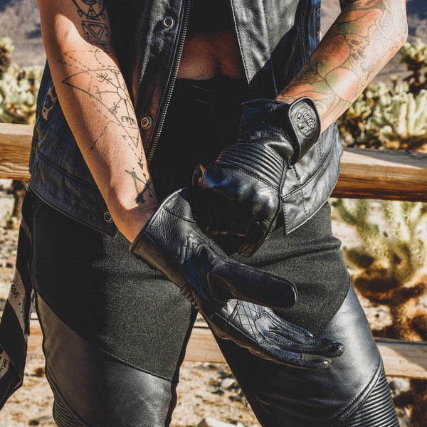 Black Arrow Moto Queen Bee Short Finger Gloves