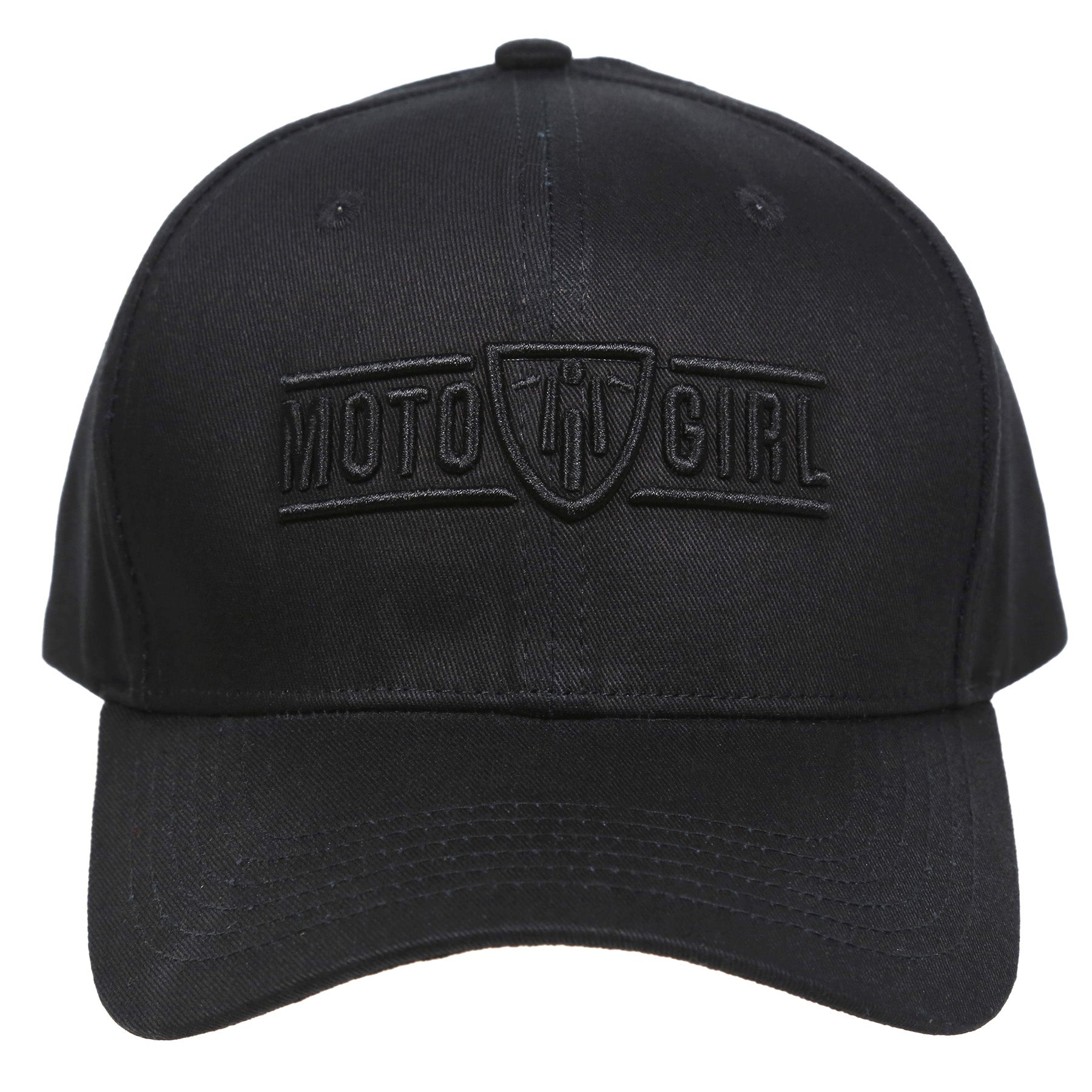 MotoGirl | Black Logo Cap - Hats - Peak Moto