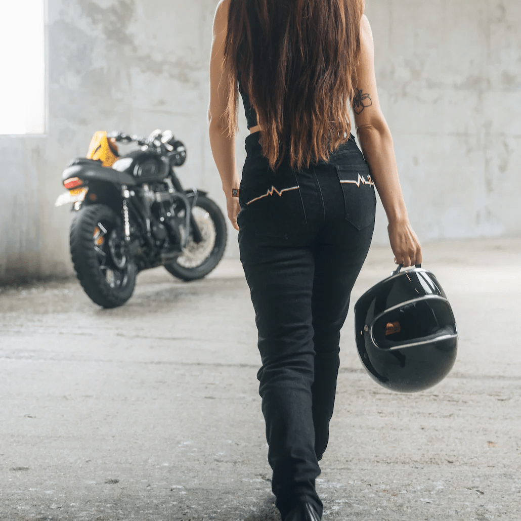 MotoGirl | Ellie Jeans - Black - Women&#39;s Pants - Peak Moto