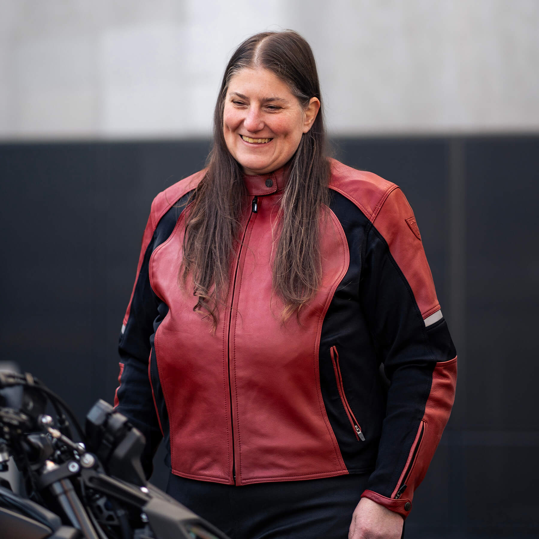 MotoGirl | Fiona Leather Jacket - Red - Women's Leather Jackets - Peak Moto