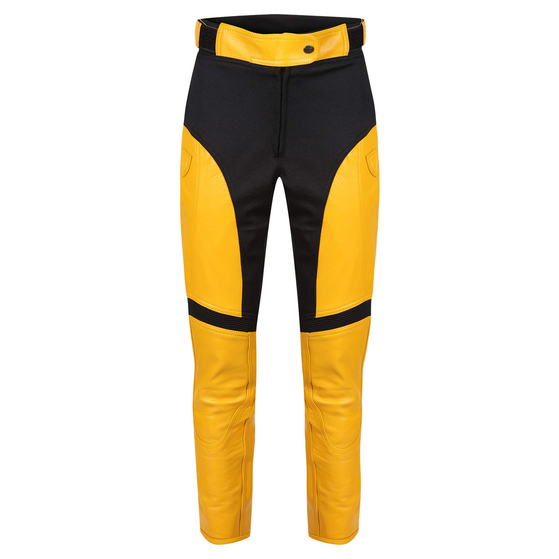 MotoGirl | Fiona Leather Trousers - Yellow - Women&#39;s Pants - Peak Moto